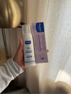 MUSTELA Gentle Foaming Shampoo & Diaper Rash Cream Set - SEALED - SET of 2
